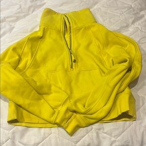 Lululemon Yellow Half-Zip Pullover Scuba